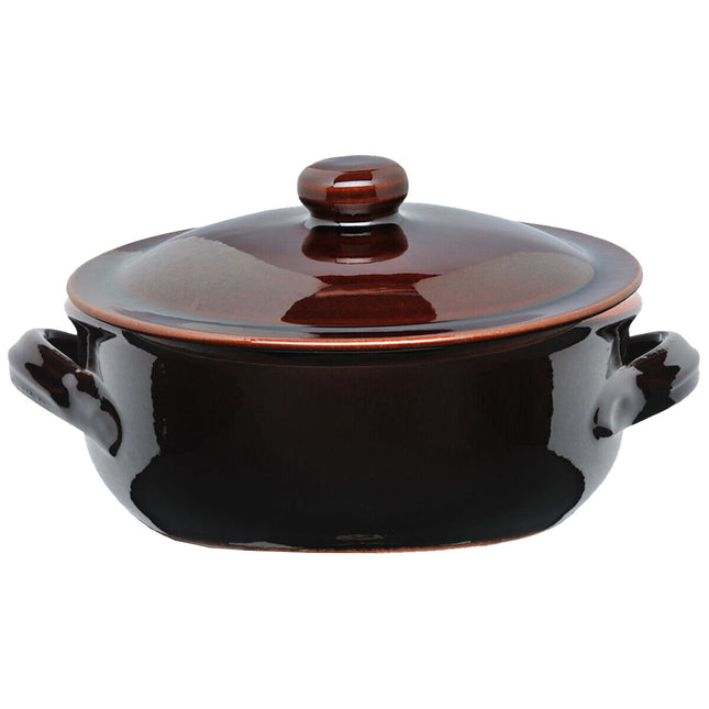 Benegiamo Tegamino Casseruola Terracotta Per Fuoco Ciotola Pasta Al Forno Ø 12 A 36 Cm Casseruola con coperchio Benegiamo
