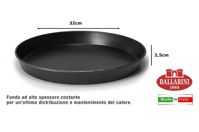 Ballarini Teglia Forno Rotonda: Il Segreto Per Pizza, Focaccia E Crostate Perfette! cm 32 x 2,5h Ballarini