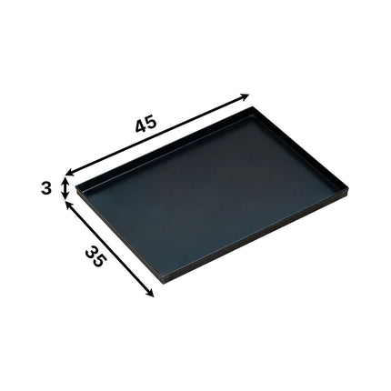 Pentalux Teglia Rettangolare Per Pizza Alta Ferro Blu Forma Forno Bassa Focaccia Parigina 45x35 cm Pentalux