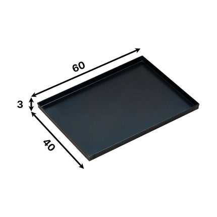 Pentalux Teglia Rettangolare Per Pizza Alta Ferro Blu Forma Forno Bassa Focaccia Parigina 60x40 cm Pentalux