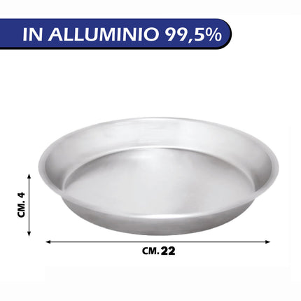 Pentalux Tortiera Conica Bassa Alluminio Misure 18-32Cm Per Pastiera