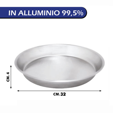 Pentalux Tortiera Conica Bassa Alluminio Misure 18-32Cm Per Pastiera