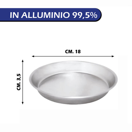 Pentalux Tortiera Conica Bassa Alluminio Misure 18-32Cm Per Pastiera