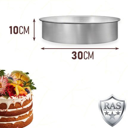 Liotti Tortiera Dritta Alluminio Torta Americana Cheesecake Dolci CM.30X10h Oggettistica Liotti