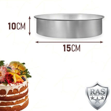 Liotti Tortiera Dritta Alluminio Torta Americana Cheesecake Dolci CM.15X10h Oggettistica Liotti