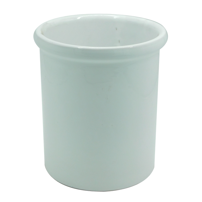 Benegiamo Vaso in Terracotta per Salamoia | Alici, Olive, Acciughe – Tradizionale, Artigianale, Made in Italy Bianco Benegiamo