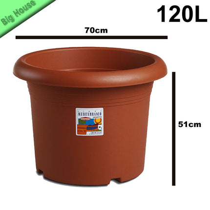 Vaso Rotondo Grand Per Fiori Da Giardino Esterni Mediterraneo Colore Terracotta