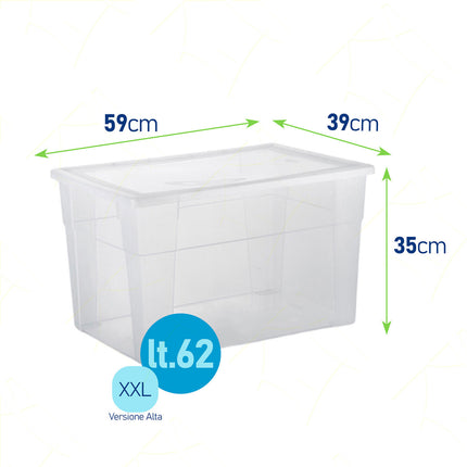 Visual Box Storage Trasparente Stefanplast Contenitore Scatola Multiuso Vestiti