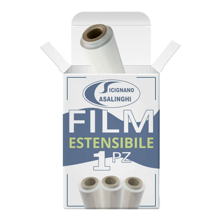 Casalinghi Sicignano Film Estensibile Manuale Bianco per Imballaggi 1-3-6 Bobine 2,6kg 50cm Anima Ø4,7cm 1 Rotolo Casalinghi Sicignano