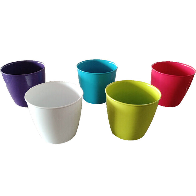 Vasetti Piccoli Colorati Decorativi Vaso Academy Lux Round In Plastica Per Fiori