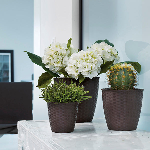 Stefanplast Vaso Natural Bianco Per Piante E Fiori In Vari Dimensioni