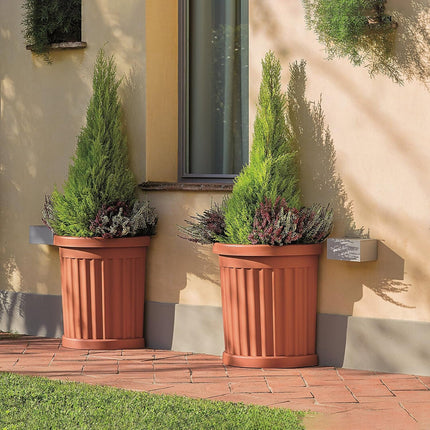 Bama Vaso Roma Tondo Con Sottovaso 35 Lt Resistente Per Esterni Bama