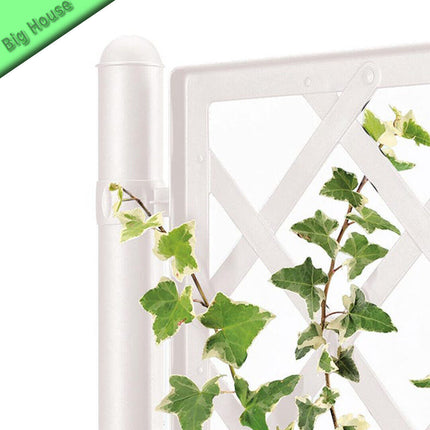 Vaso Quadrato con Spalliera per Piante Rampicanti Fioriera Italia 43x43x142h cm