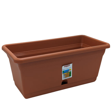 Vaso Rettangolare Balconetta Portofino da Giardino con Riserva Acqua e Sottovaso