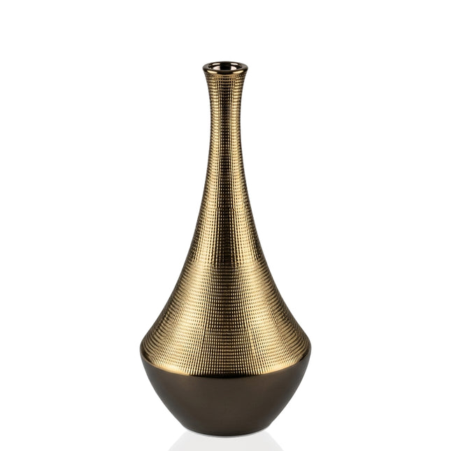 Vaso Scultoreo Aura – Silhouette a Collo Alto e Finitura Micro-Texturizzata Casalinghi Sicignano