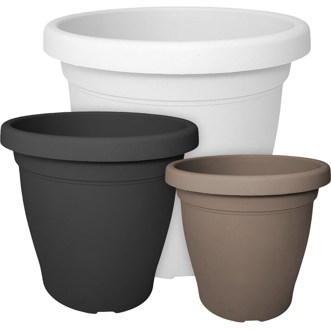 Vaso Verona Rotondo Plastica Per Giardino Interno Esterno
