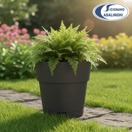 Stefanplast Vaso da Giardino Ethica Plastica Riciclata con Riserva D’acqua e Terriccio Stefanplast