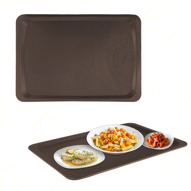 Sicignano Genus Dei Vassoio Euronorm Marrone Rettangolare Impilabile Mensa Buffet Self Service Horeca 1 Pezzo Casalinghi Sicignano