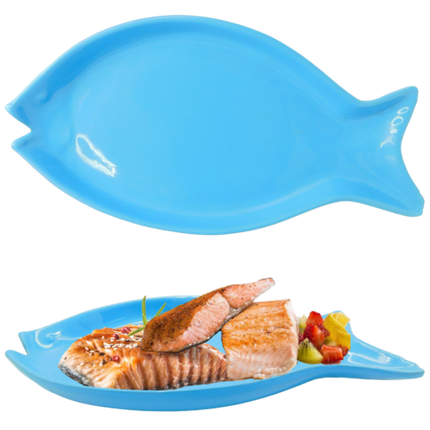 Vassoio Piatto Lungo per Frutti di Mare Fritto Frittura a Forma di Pesce Grande
