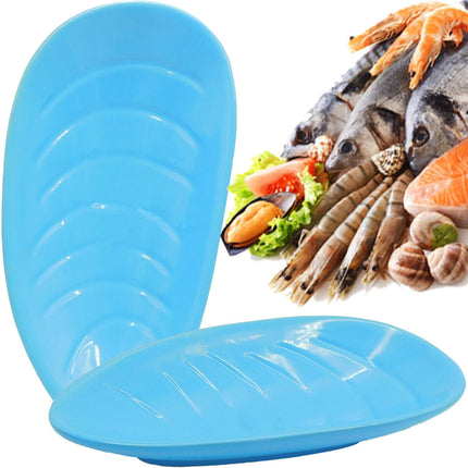 Vassoio Piatto Lungo per Frutti di Mare Frittura Pesce a Forma di Cozza Grande