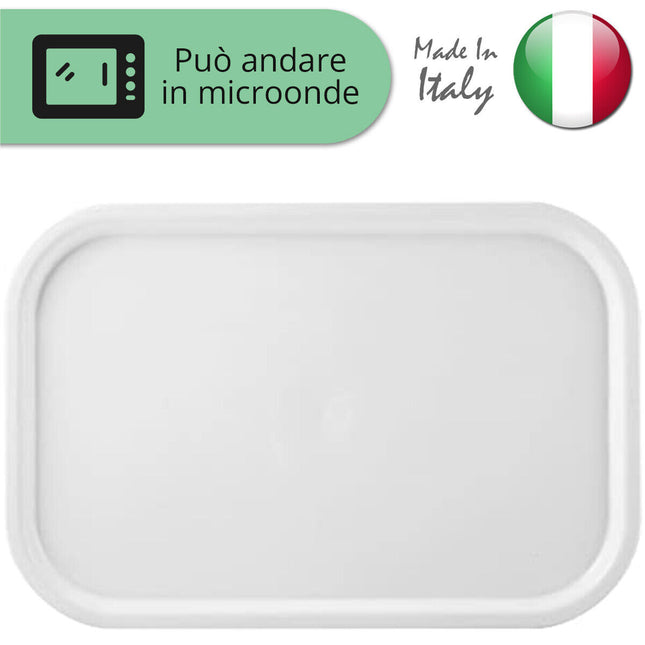 Giganplast Vassoio Rettangolare Self-Service Mensa Buffet Gilly Con Angoli Smussati Bianco