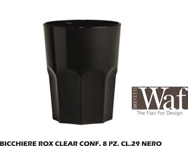Barprofessional Vetro Rox 30 Cl, Colore: Nero, Piccolo Brevetti WAF