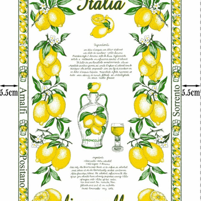 Strofinaccio Cm.55x80 Italia Limoncello Tessuto Resistente e Assorbente per Cucina Decorativo e Pratico World Plastic