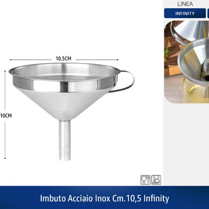 IMBUTO ACCIAIO INOX CM.10,5 INFINITY Zanetti