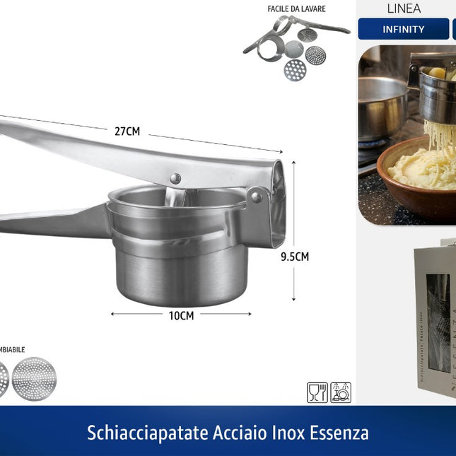 SCHIACCIAPATATE ACCIAIO INOX ESSENZA Zanetti