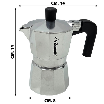 Caffettiera Mama con Scatola in Vari Misure per Diverse Tazze di Caffè
