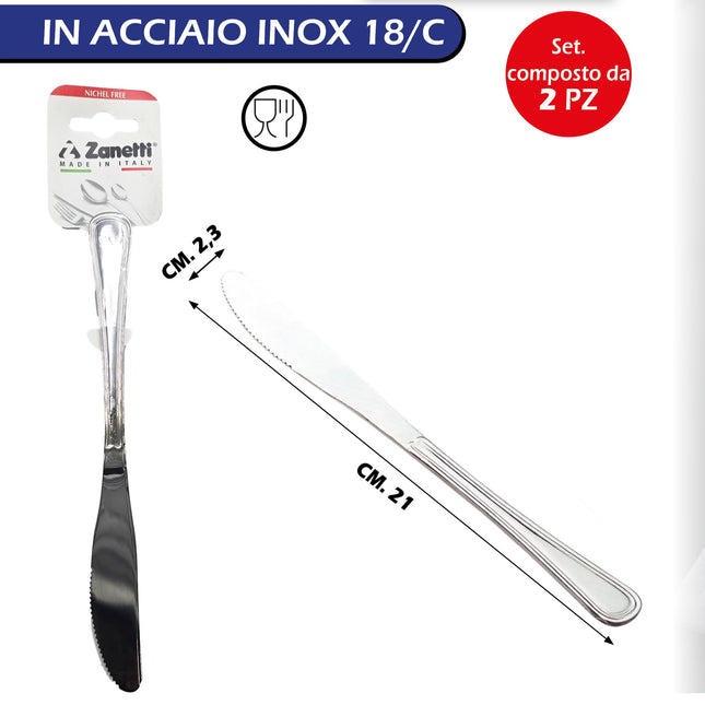 COLTELLO TAVOLA LEONARDO CONF. 2 PZ.