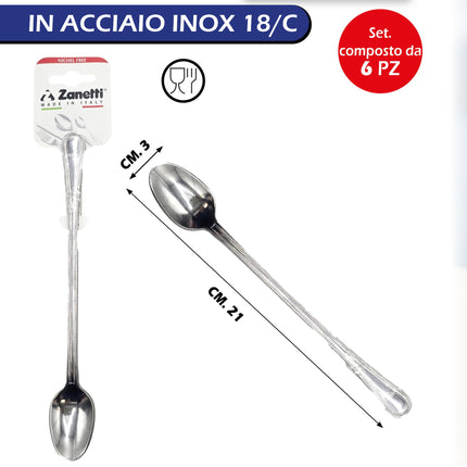 Posate Leonardo Conf. 6 Pz. 18/c Forchetta, Forchettina, Cucchiaio, Cucchiaino, Coltello