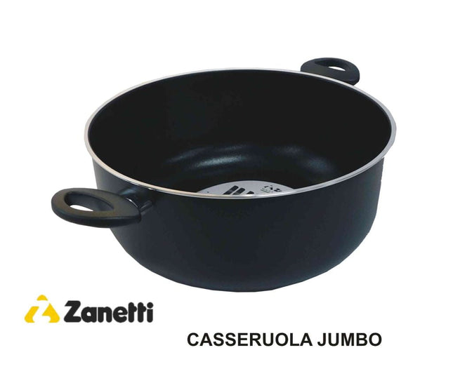Casseruola Jumbo in Acciaio di Alta Qualità per Cucina Professionale e Domestica 32 cm Zanetti