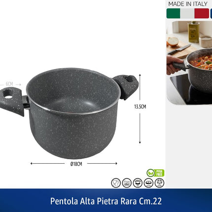 Pentola Alta Pietra Rara Cm.22 Zanetti