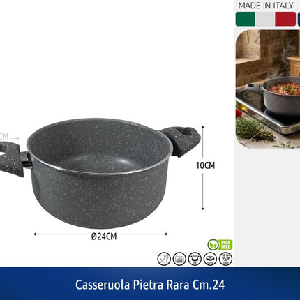 CASSERUOLA PIETRA RARA CM.24 Zanetti