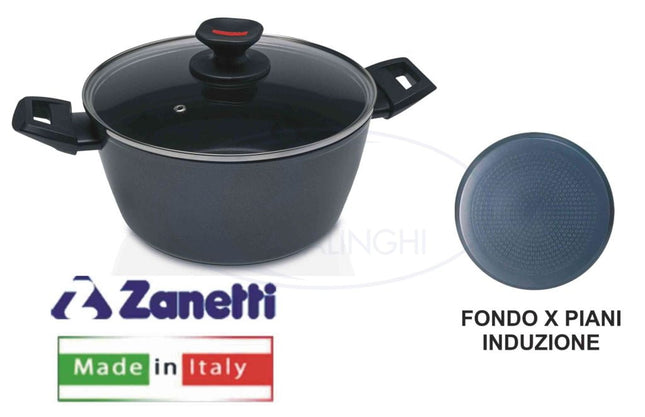 Casseruola Antiaderente con Coperchio Evolution per Induzione in Diverse Misure 24 cm Zanetti