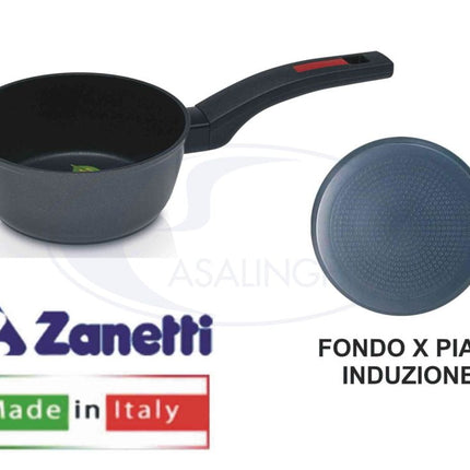Zanetti Casseruola antiaderente Evolution induzione da 16 cm per sugo, stufato e brodo 1 Manico Zanetti