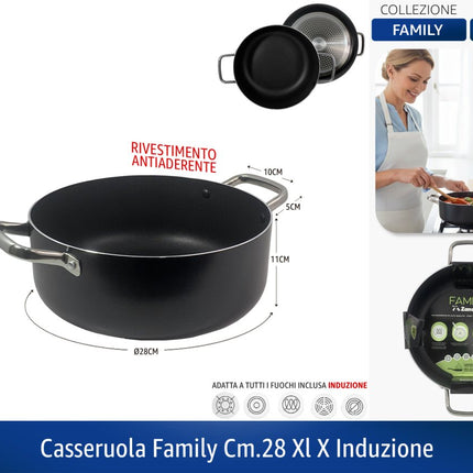 Casseruola Family Cm.28/32 Xl X Induzione Ø 28 cm Zanetti