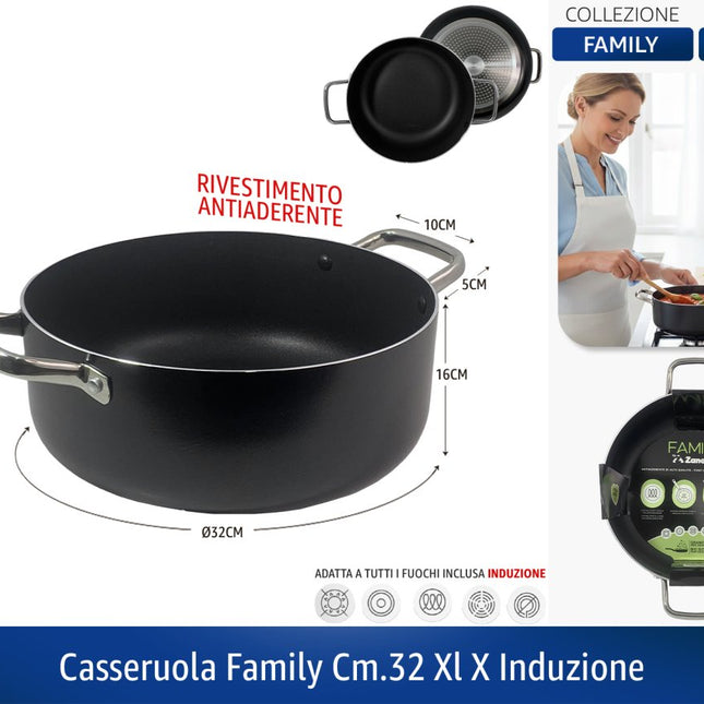 Casseruola Family Cm.28/32 Xl X Induzione Ø 32 cm Zanetti