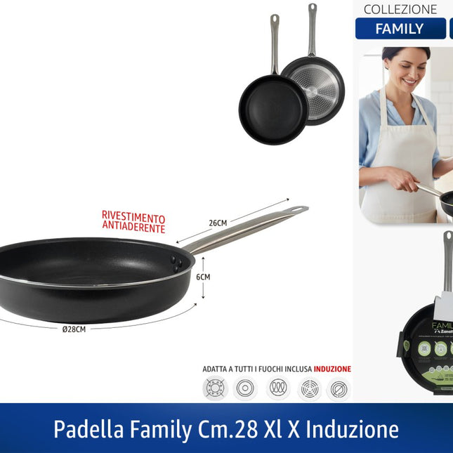 Padella Family Cm.28/32/36 Xl X Induzione Ø 28 cm Zanetti