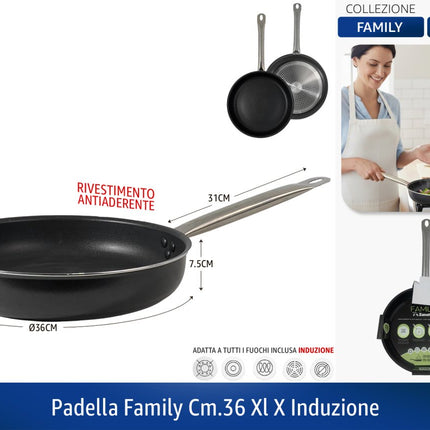 Padella Family Cm.28/32/36 Xl X Induzione Ø 36 cm Zanetti
