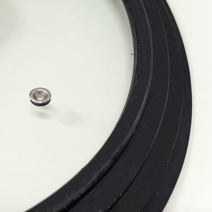 Coperchio Universale in Vetro Temperato con Bordo e Pomello in Silicone Adatto a Varie Misure
