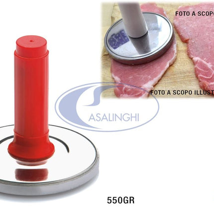 BATTICARNE INOX GR.550 MANICO PLASTICA ZASEVES