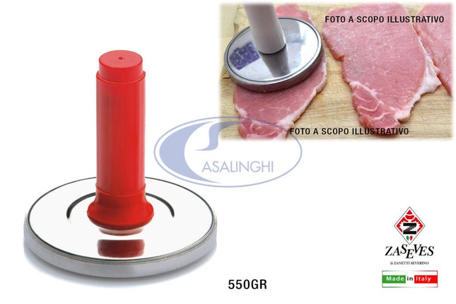 BATTICARNE INOX GR.550 MANICO PLASTICA ZASEVES
