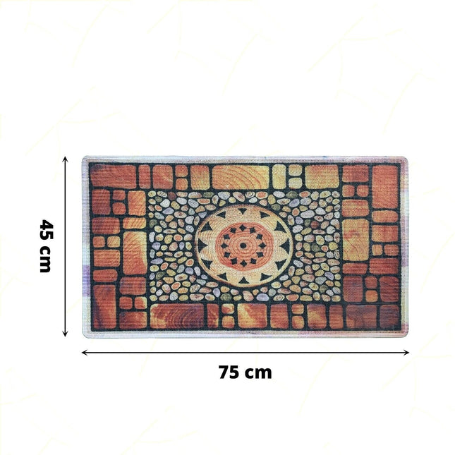 Emmevi Zerbino Stone 45X75 Cm Assortito Pvc Rettangolare Antiscivolo Facile Da Pulire