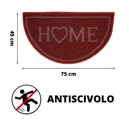 Emmevi Zerbino Stone Mezzaluna 45X75 Tappeto Antiscivolo Ingresso Colori Assortiti