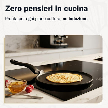 Crepiera Antiaderente in Alluminio Pressofuso Antik Ars - Made in Italy (28-32 cm) Antik Ars