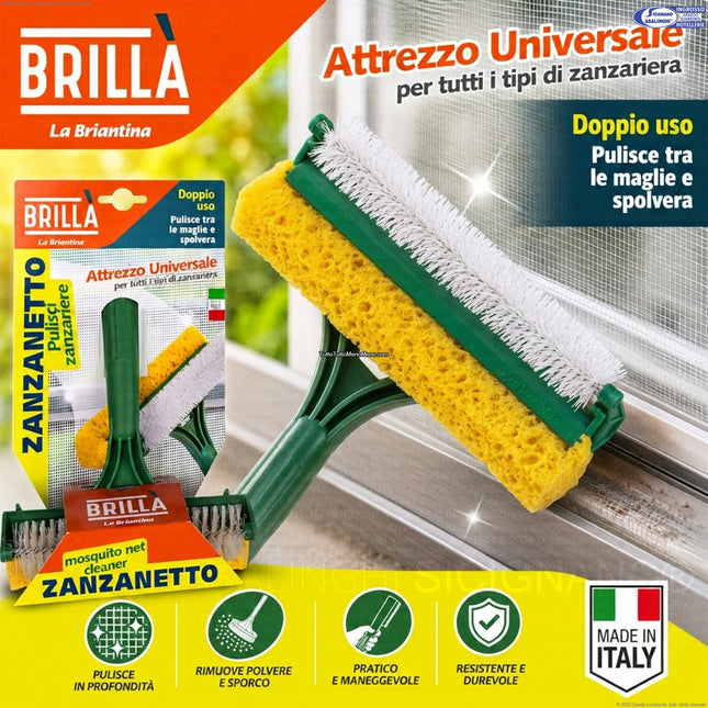 Zanzariera Magnetica Kalamitika 120x220 / 140x230 + Spazzola Zanzanetto 2 in 1 – Kit Completo Protezione e Pulizia Zanzariere Due Esse