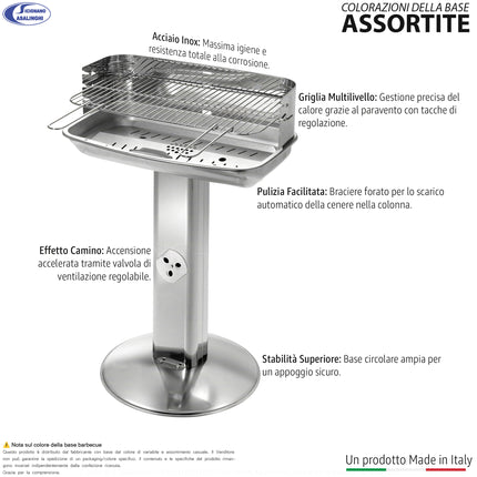 Barbecue a Carbonella in Acciaio con Accessori – Da Esterno Casalinghi Sicignano
