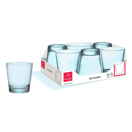 Bormioli Rocco Bicchiere Sestriere: Set 6 Pezzi Cl 24 Acqua Azzurro